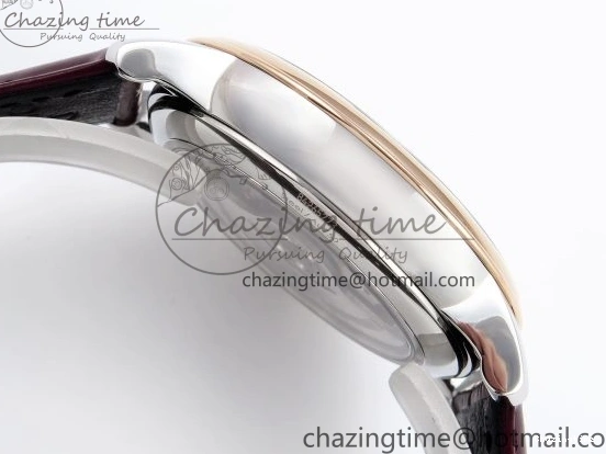 0223 Minimalist De Ville Power Reserve RG MKF 1:1 Best Edition RG Textured Dial on Brown Leather Strap A 7749